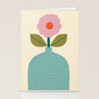 Modern Floral - Green Vase  Stationery Card Gallery Image 2