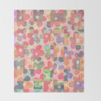 Retro Rainbow Daisy Quilt Throw Blanket Gallery Image 2