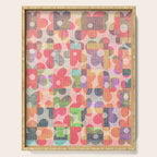 Retro Rainbow Daisy Quilt Serving Tray Gallery Image 1
