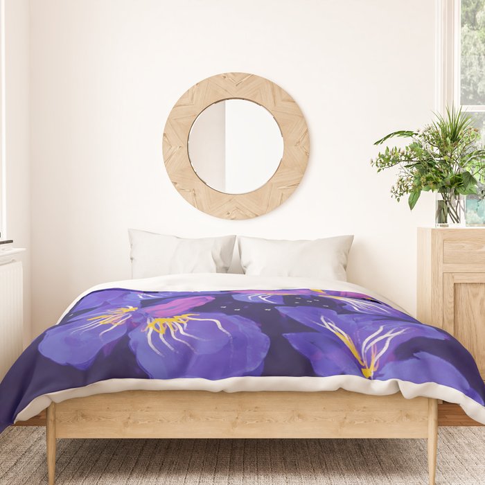 Under The Neon Floral Duvet Cover Gallery Image 3