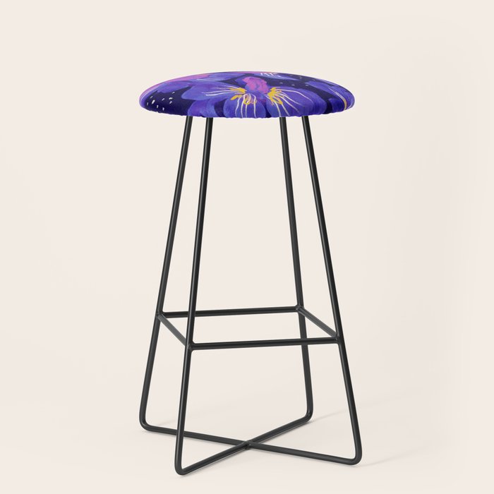 Under The Neon Floral Stool Gallery Image 1