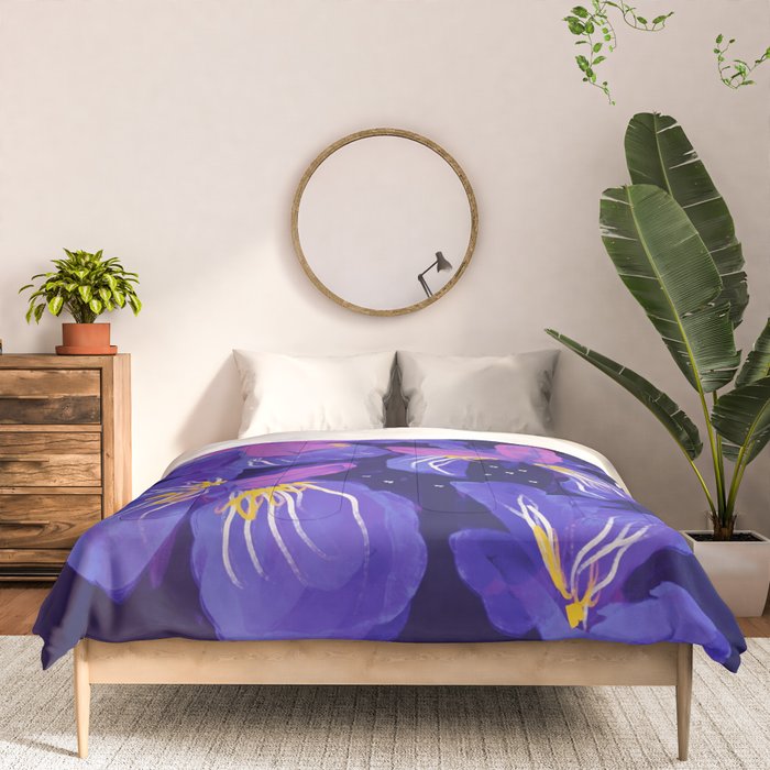 Under The Neon Floral Comforter Gallery Image 3