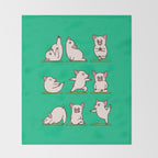 Pig Yoga Throw Blanket Gallery Image 2
