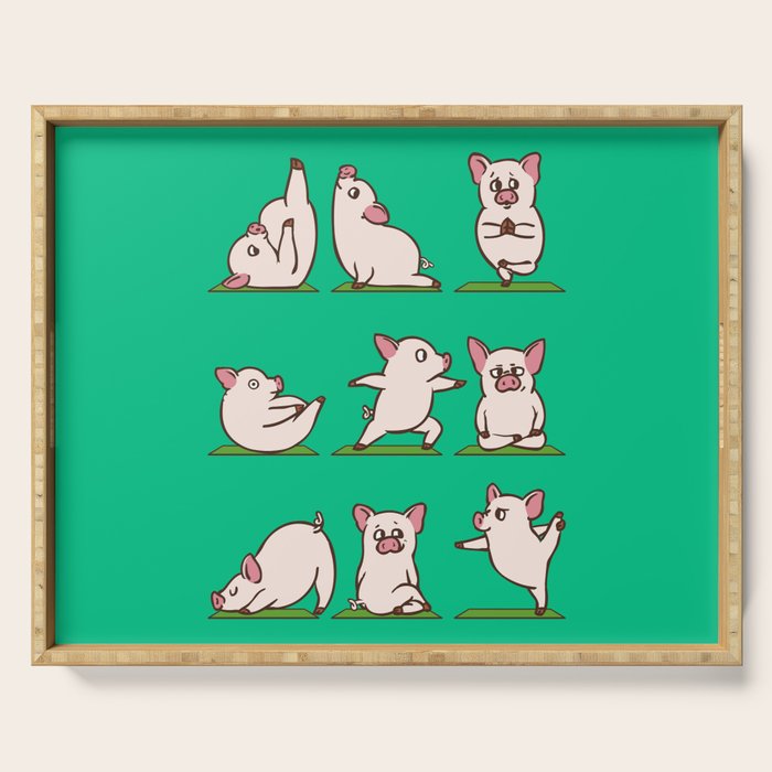 Pig Yoga Serving Tray Gallery Image 1