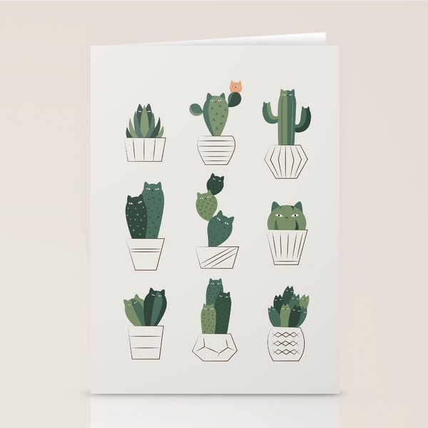 Cat and Plant 20: Cattus Stationery Card Gallery Image 2