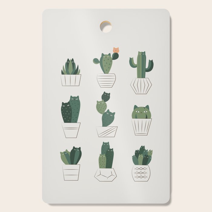 Cat and Plant 20: Cattus Cutting Board Gallery Image 1