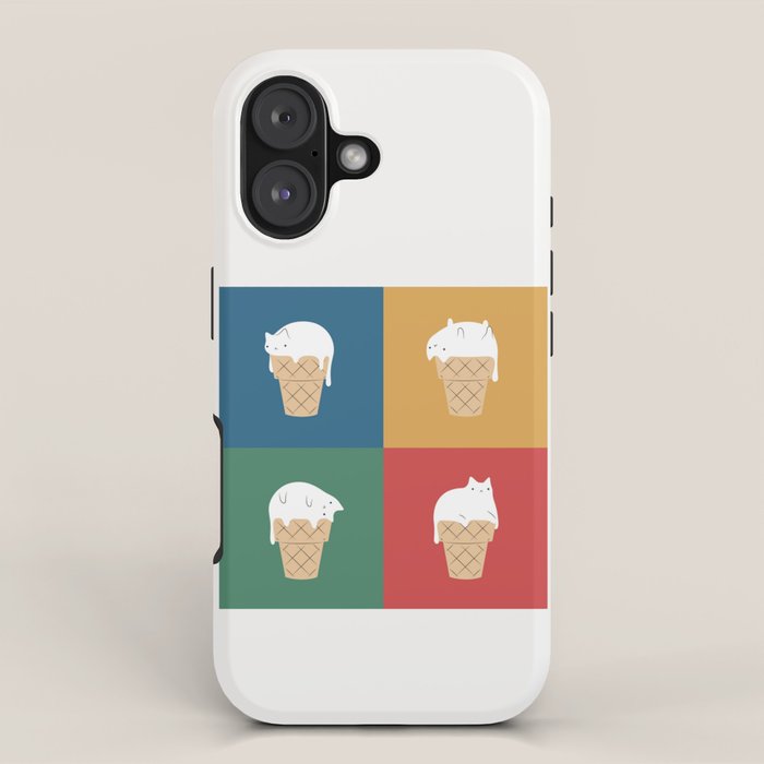 Cat Ice Cream 2x2 iPhone Case Gallery Image 1