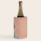 Renew: a minimal abstract piece in coral and blue by Alyssa Hamilton Art Wine Chiller Gallery Image 3