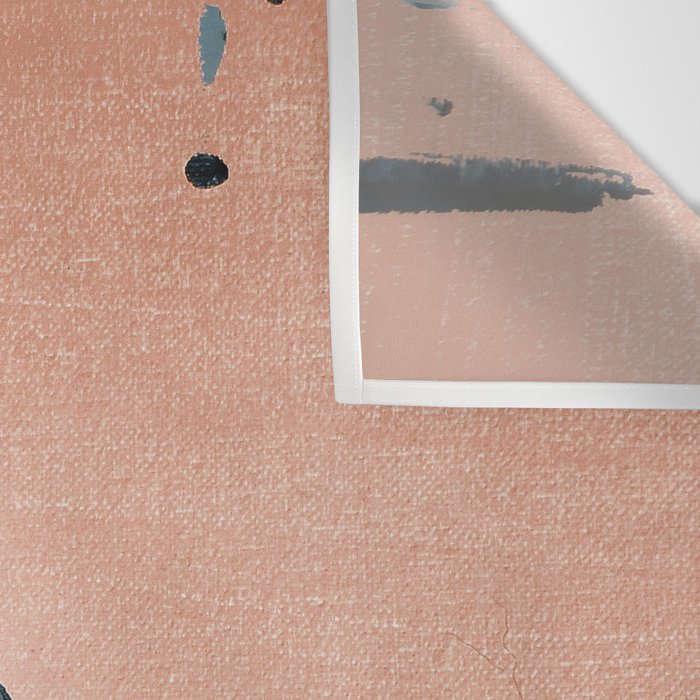 Renew: a minimal abstract piece in coral and blue by Alyssa Hamilton Art Wall Tapestry Gallery Image 3