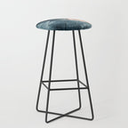 Renew: a minimal abstract piece in coral and blue by Alyssa Hamilton Art Stool Gallery Image 1