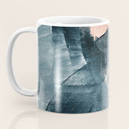 Renew: a minimal abstract piece in coral and blue by Alyssa Hamilton Art Coffee Mug Gallery Image 3