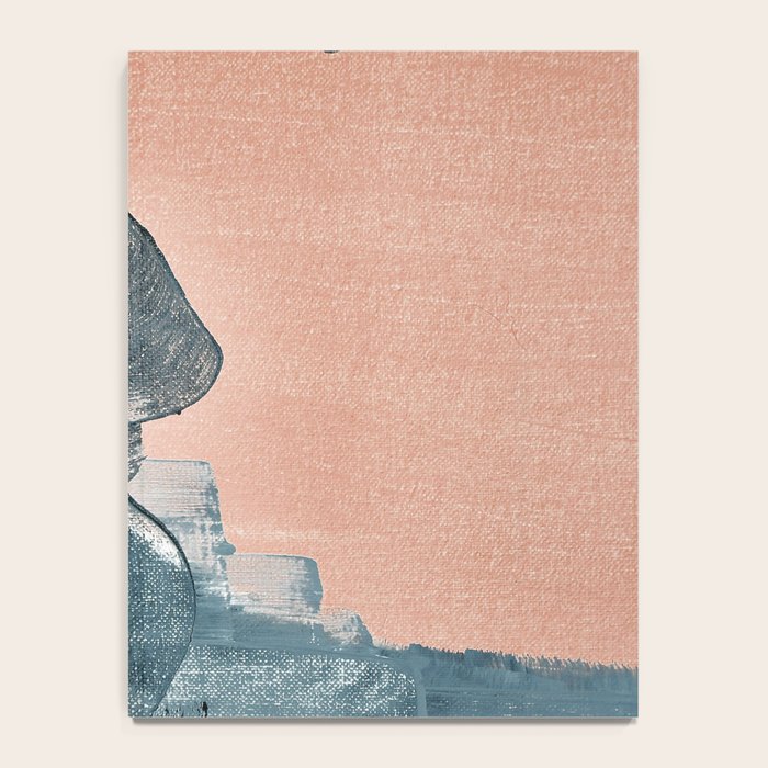 Renew: a minimal abstract piece in coral and blue by Alyssa Hamilton Art Notebook Gallery Image 4