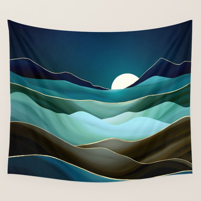 Moonlit Vista Wall Tapestry Gallery Image 4