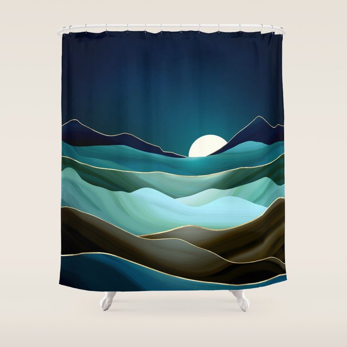 Moonlit Vista Shower Curtain Gallery Image 1