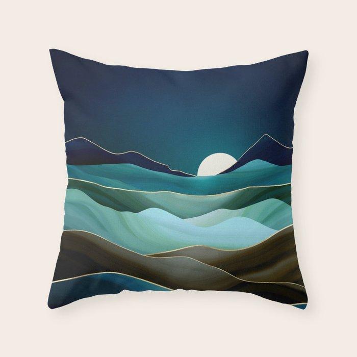 Moonlit Vista Throw Pillow Gallery Image 1