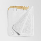 Gold world map with cities Throw Blanket Gallery Image 3