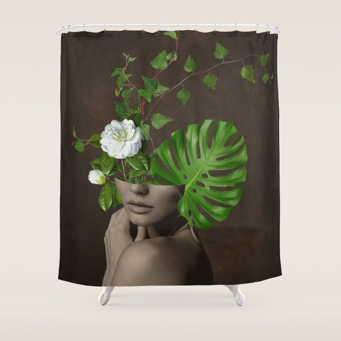 Tropical Girl 1 Shower Curtain Gallery Image 1