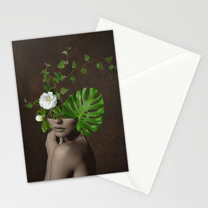 Tropical Girl 1 Stationery Card Gallery Image 2