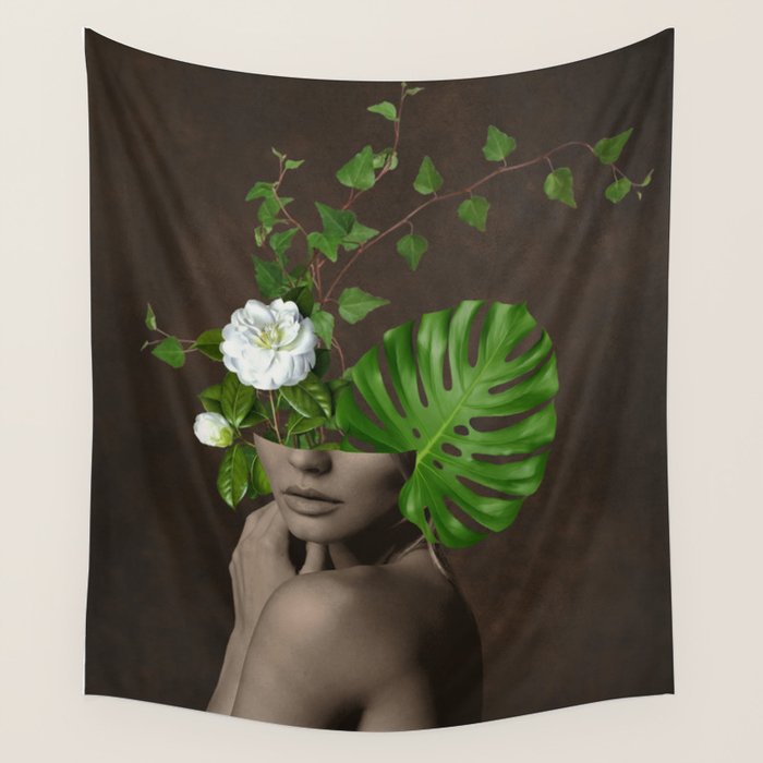 Tropical Girl 1 Wall Tapestry Gallery Image 1