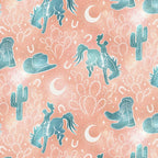 Cosmic Cowboys and Cacti -  peach and turquoise  Coffee Mug Gallery Image 2