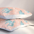 Cosmic Cowboys and Cacti -  peach and turquoise  Pillow Sham Gallery Image 3