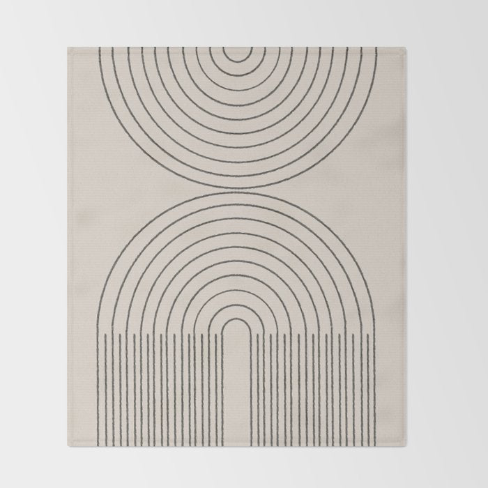 Minimal Line, Arch Modern Throw Blanket Gallery Image 2