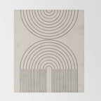 Minimal Line, Arch Modern Throw Blanket Gallery Image 2