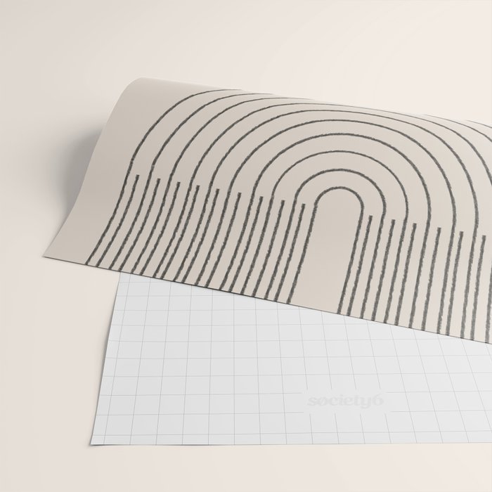 Minimal Line, Arch Modern Wrapping Paper Gallery Image 2