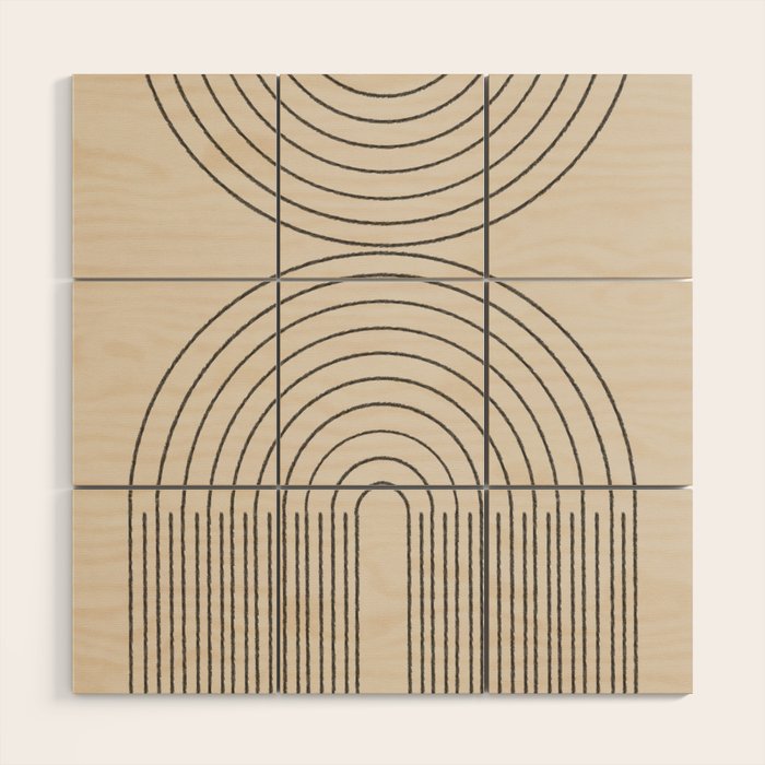 Minimal Line, Arch Modern Wood Wall Art Gallery Image 1