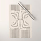 Minimal Line, Arch Modern Wrapping Paper Gallery Image 1