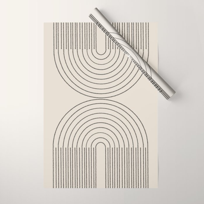 Minimal Line, Arch Modern Wrapping Paper Gallery Image 1