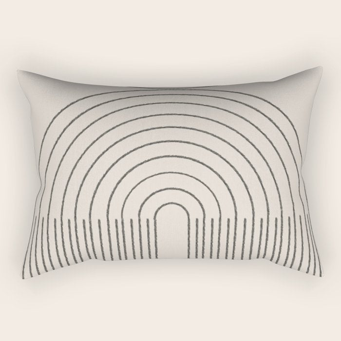 Minimal Line, Arch Modern Rectangular Pillow Gallery Image 2