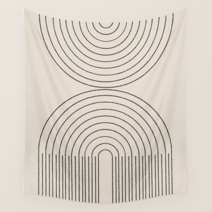 Minimal Line, Arch Modern Wall Tapestry Gallery Image 1