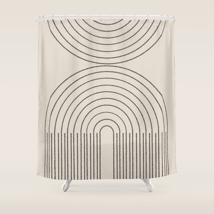 Minimal Line, Arch Modern Shower Curtain Gallery Image 1