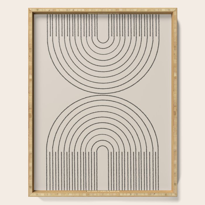 Minimal Line, Arch Modern Serving Tray Gallery Image 1