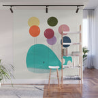 happy whale Wall Mural Gallery Image 1