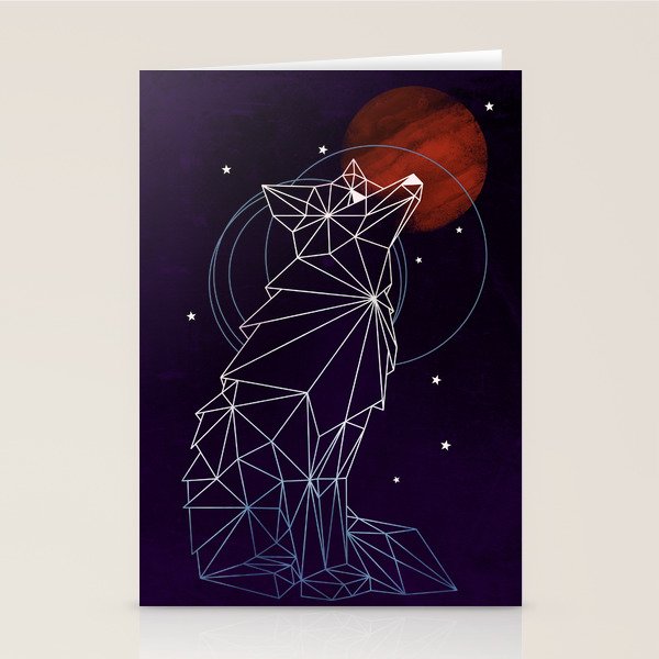 Fox in the Stars Stationery Card Gallery Image 2