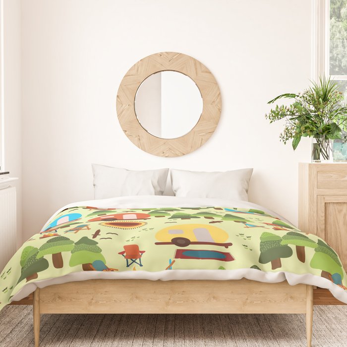 Caravan Campground Vacation Duvet Cover Gallery Image 3