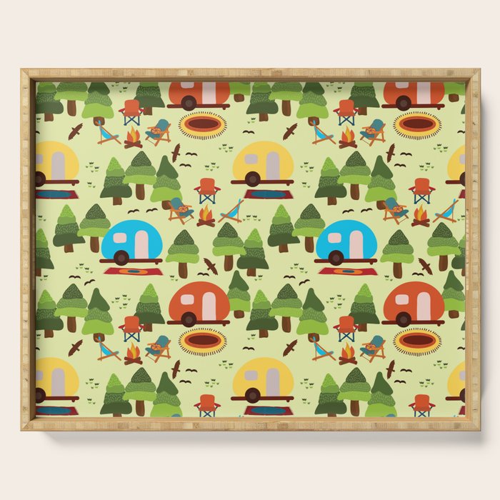 Caravan Campground Vacation Serving Tray Gallery Image 1