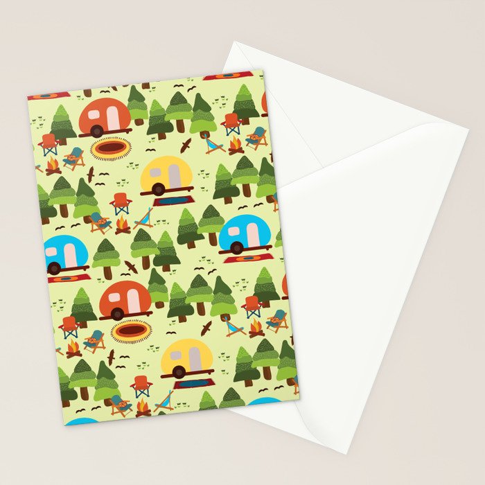 Caravan Campground Vacation Stationery Card Gallery Image 2