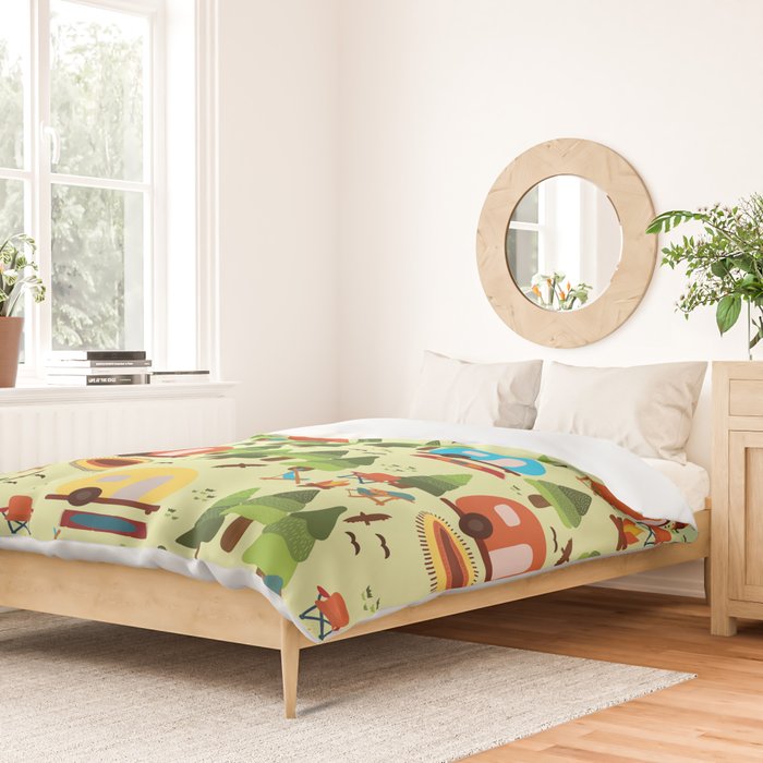 Caravan Campground Vacation Duvet Cover Gallery Image 2