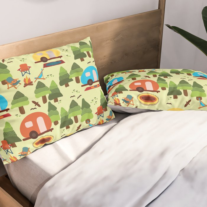Caravan Campground Vacation Pillow Sham Gallery Image 2
