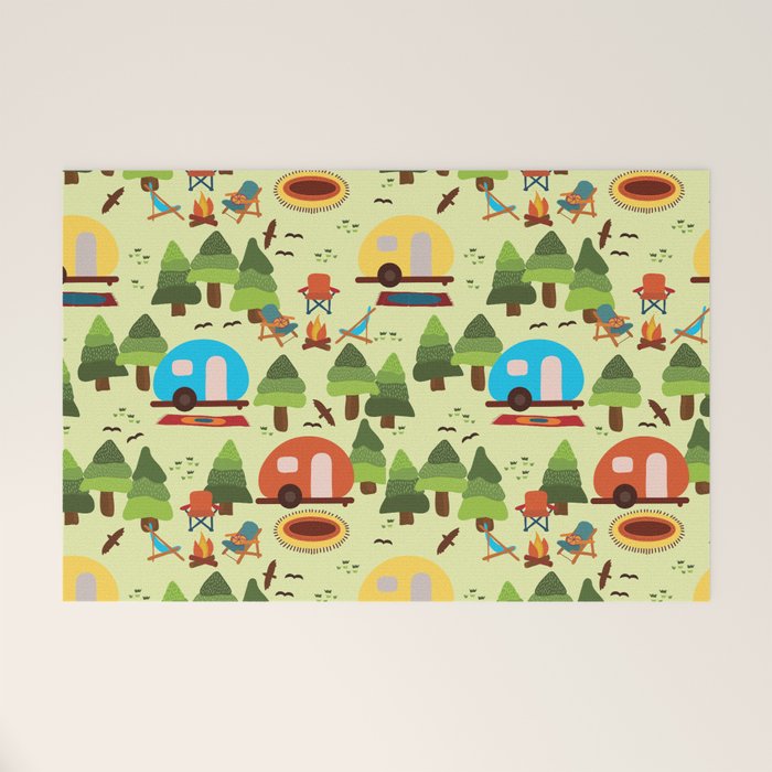Caravan Campground Vacation Welcome Mat Gallery Image 1