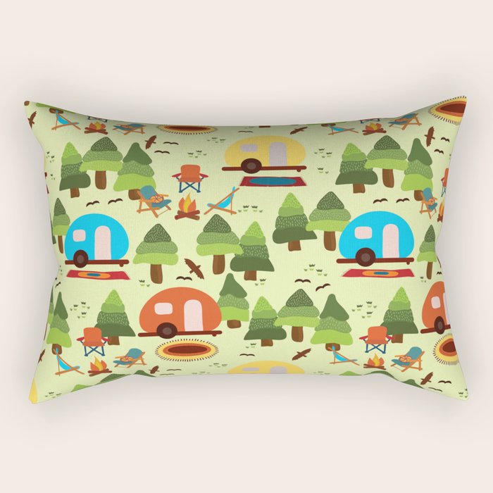 Caravan Campground Vacation Rectangular Pillow Gallery Image 2
