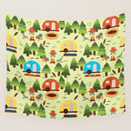 Caravan Campground Vacation Wall Tapestry Gallery Image 4