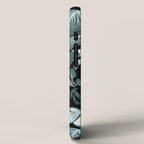 Go veggie // black background pine and mint vegetables iPhone Case Gallery Image 2