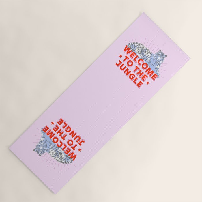 welcome to the jungle - retro tiger Yoga Mat Gallery Image 1