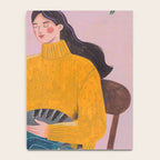 Woman with Cat and Autumn Bouquet Notebook Gallery Image 4