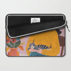 Woman with Cat and Autumn Bouquet Laptop Sleeve Gallery Image 2