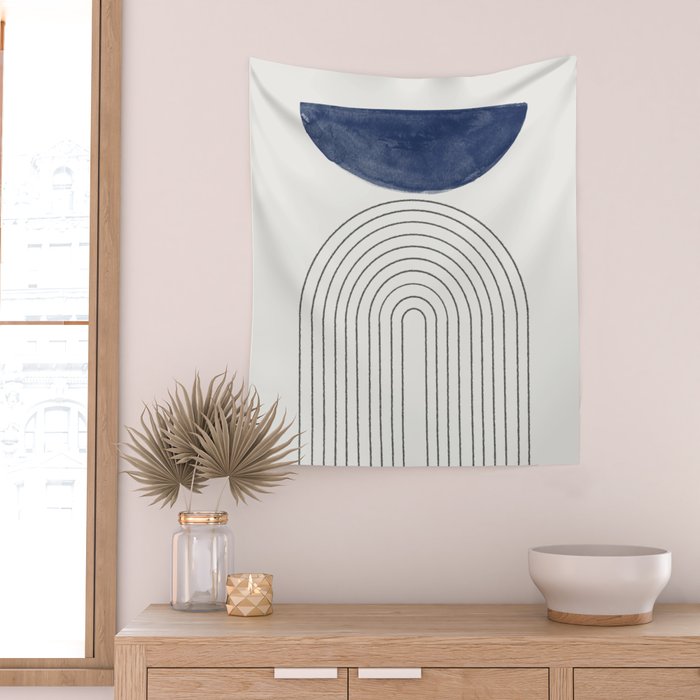 Blue Half Moon Arch Wall Tapestry Gallery Image 2